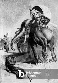 图像Tiger hunting: two hunters with the ...