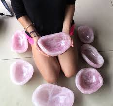 The crystals came so so so fast. Rose Quartz Love Bowl Small Quartz Bowls Rose Quartz Crystal Crystal Aesthetic