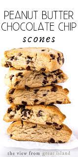 Best Peanut Butter Chocolate Chip Scone Recipe Recipe Scone Recipe Peanut Butter Recipes Peanut Butter Breakfast
