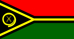 National flag consisting of horizontal stripes of red and green separated by a black hoist triangle and a former director, flag research center, winchester, massachusetts. Vanuatu