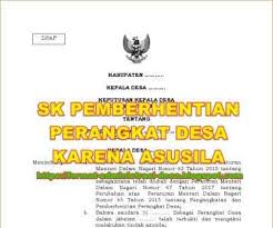 Peraturan bupati sumenep nomor : Kumpulan Sk Pemberhentian Perangkat Desa 2021 Dengan Alasan Nya Format Administrasi Desa