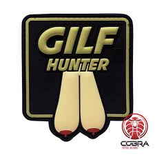 GILF Hunter Funny PVC Patch with Hook & Loop Airsoft