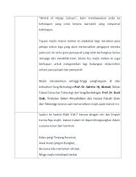 Guru boleh edit mengikut kesesuain majlis yang dibuat. Teks Pengacara Majlis Formal
