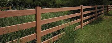 Rail fencing will keep larger pets and animals contained while also allowing for views into the property. 4 Rail Post Rail With Certagrain Texture Fence Certainteed