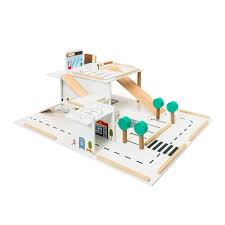 Garage En Bois Et 2 Voitures Imagibul Creation Oxybul Pour Enfant De 3 Ans A 8 Ans Oxybul Eveil Et Jeux Garage Bois Garage En Bois Jouet Garage