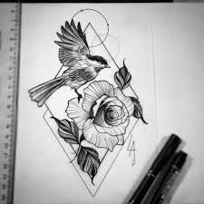 Bird And Rose Tattoo Simple Pin By Javi Siguencia On Javis Simple Bird Tattoo Tattoos Birds Tattoo