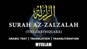 Check spelling or type a new query. Surah Al Zalzalah 99 Transliteration And Translation