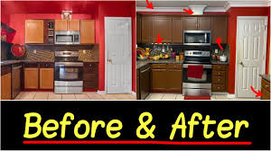 Measure and mark the front section of crown molding to the cabinet width. Before And After Kitchen Makeover Upgrades Nomastyl Polystyrene Foam Crown Moulding 8mo Update Youtube