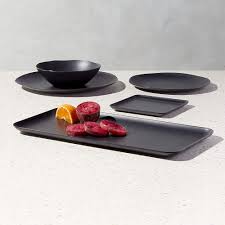 Shop pottery barn for outdoor dinnerware sets. Pebble Matte Black Melamine Dinner Plate Reviews Cb2 Canada