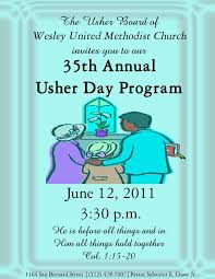 Usher Day Themes 35th Annual Usher Day Program June 12 2011 Wesley United Usher Inspirational Quotes Student Life