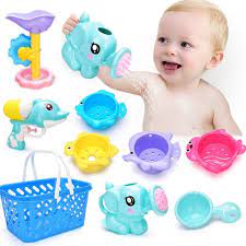 9pcs Bath Toys Summer Children S Play Water Beach Toy Bathroom Bath Parent Child Interactive Shower Water Toy Kit Childrens Bath Toys Baby Bath Toys Bath Toys
