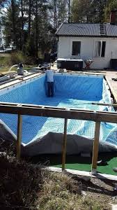 Hanging A Rectangular Intex Ultra Frame Pool Directly From The Pool Deck Trouble Free Pool Diy Swimming Pool Swimming Pools Backyard Rectangular Pool