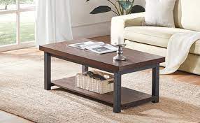 (1) total ratings 1, $105.49 new. Amazon Com Dyh Coffee Tables For Living Room Rustic Wood And Metal Cocktail Table With Shelf 47 Inch Vintage Espresso Kitchen Dining