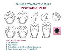 Are these collections compatible with print and cut? Digital Paper Flower Template Pdf Paper Flower Bundles Giant Etsy