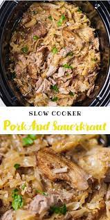Slow Cooker Pork And Sauerkraut In 2021 Slow Cooker Pork Crockpot Pork And Sauerkraut Health Dinner Recipes