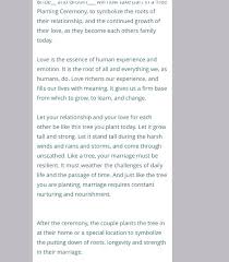 Meaningful Words For Tree Ceremony Tree Wedding Ceremony Wedding Ceremony Readings Wedding Ceremony Unity