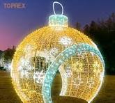 [Hot Item] Outdoor Decoration 3D Large Ball Across Street Motif Lights