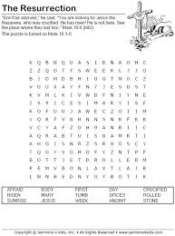 The spruce / kelly miller word search puzzles are a good way for kids to learn n. Resurrection Word Search Sermons4kids