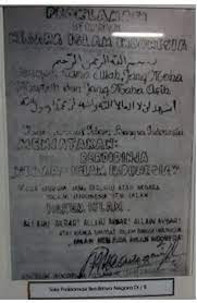 Asal kata proklamasi adalah dari kata proclamatio (bhs. Analisis Manifesto Politik Nii Id