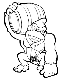 Search through 623,989 free printable colorings at getcolorings. Donkey Kong Coloring Page Coloring Pages For Kids And For Adults Coloring Home