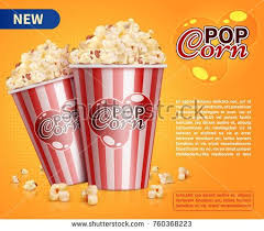 Stock Vector Classic Popcorn Movie Theater Snacks Vector Promotional Background Pop Corn For Cine Promotional Banners Movie Theater Snacks Promotional Design
