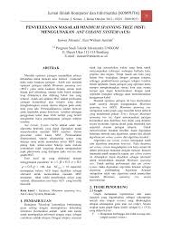 We did not find results for: Pdf Penyelesaian Masalah Minimum Spanning Tree Mst Menggunakan Ant Colony System Acs