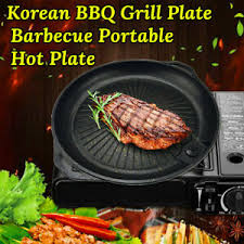 Before getting that grill, measure your countertop space to make sure you have ample space for it. Korean Non Stick Bbq Grill Pan For Outdoor Stove Barbecue Portable Hot Plate Ebay