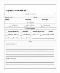 Progressive Discipline Form Template Best Of Sample Employee Discipline Forms 7 Free Documents In In 2020 Employee Handbook Template Employee Handbook Counseling Forms