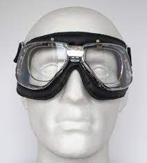 Biker goggles chrome + black leather. Nannini Biker V4 Optical Goggles Greycargreycar
