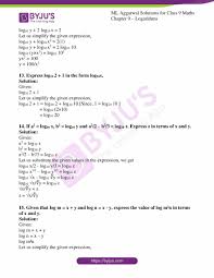 Some functions can be described by expressing one variable explicitly in terms of another variable. Ml Aggarwal Solutions For Class 9 Chapter 9 Logarithms Get Free Pdf