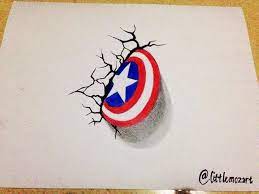 Depicting his role in captain america: 3d Drawing Captain America Shield Steemit