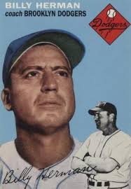 Billy Herman Signed ONL Giamatti Baseball Brooklyn Dodgers hof Auto cbm COA 