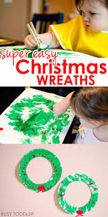 Easy Christmas Wreath Activity Busy Toddler Easy Christmas Wreaths Toddler Christmas Painting Easy Toddler Christmas