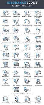 Insurance Icons Icons Line Icon Icon Concept Web