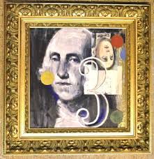 Modernist Painting Of George Washington, Signed