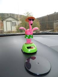 My New Car Decoration Solar Powered Wing Flapping Hipster Flamingo Car Decor Crafts Decor