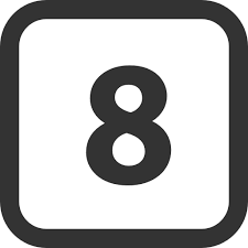 8 number 8 - free Icon PNG, SVG