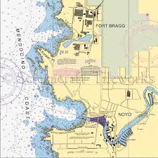 California Fort Bragg Noyo Mendocino Coast Nautical Chart Decor