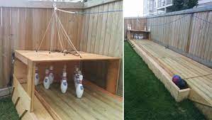 Build A Semi Automatic Bowling Alley In Your Backyard Backyard Diy Backyard Interior Design Diy