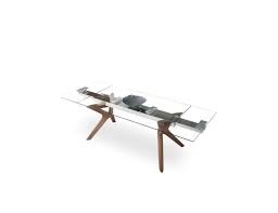 Seating capacity when fully extended: The Bridge Clear Glass Rectangular Extendable Table
