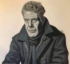 Anthony bourdain portrait print, foodie, traveler, wanderlust, travel. Anthony Bourdain Portrait Drawing By Jonathan Chimp Guzman