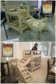 doggie bunk beds made out of pallets diy craft projects dog bunk beds raised dog beds diy dog stuff
