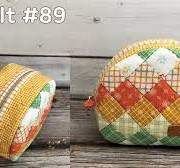 퀼트 No.089 패치워크 반달 파우치(Patchwork half-moon shaped pouch), 퀼트파우치, How to make