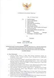Pada umumnya surat dinas dibuat oleh instansi atau lembaga baik pihak swasta ataupun negeri misalnya seperti sekolah, perusahaan. Surat Edaran Gubernur Sulawesi Tengah 21 Oktober 2020 Dinkes Prov Sulteng