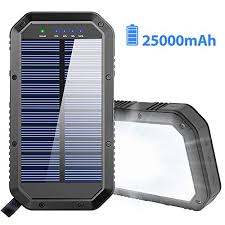 Solar Charger 25000mah Battery Solar Power Bank Portable Panel Charger With 36 Leds And 3 Usb Output Ports External Backup Battery For Camping