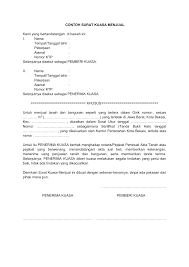 Contoh Surat Kuasa Jual