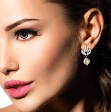 Rose Gold Wedding Earrings