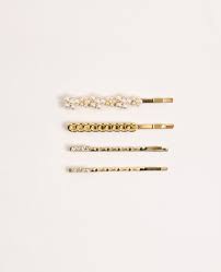 Lot de 100 cache noeud 4 x 3.5 mm doré. Lot De 4 Barrettes A Bijoux Dore 917841099a00 Pimkie