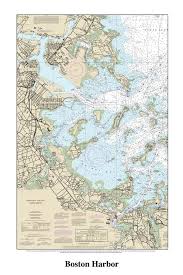 Boston Harbor Decorative Nautical Chart Gonautical