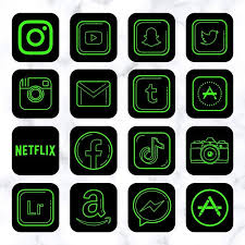 App Icons Green For Ios 14 To Customize Your Iphone Home Etsy App Icon Neon Green Homescreen